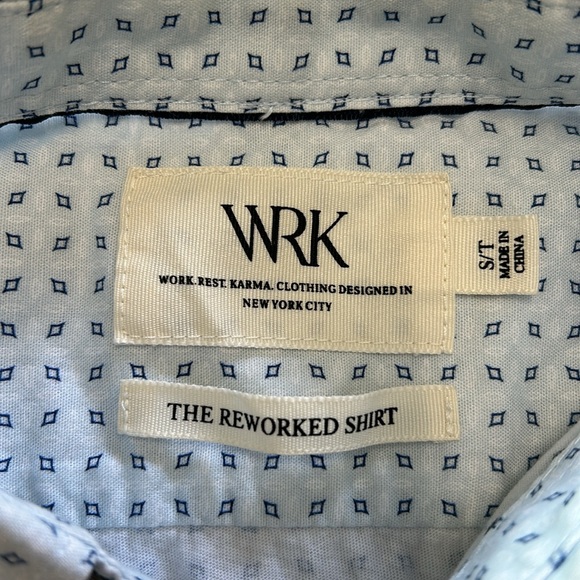 WRK long sleeve button down collar shirt.  S - Picture 7 of 7